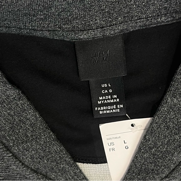 H&M Men’s Zip Up Cardigan Jacket NWT Grey Size Large - Picture 5 of 7